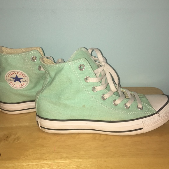 teal high top converse - Picture 2 of 2